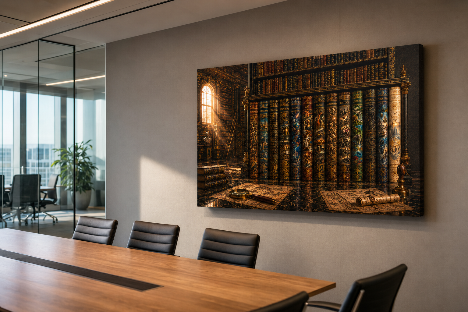 Luxury library wall art inspired by books, civilization, and human knowledge from The Human Legacy Collection