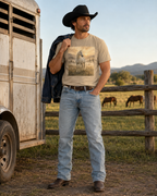White Horse Graphic Tee, Unisex Western Shirt, Equestrian Gift