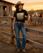 White Horse Graphic Tee, Unisex Western Shirt, Equestrian Gift