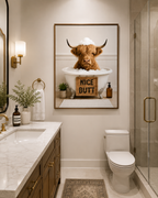 Funny Highland Cow Bathroom Poster, Nice Butt Wall Art, Unframed Farmhouse Bathroom Decor Print