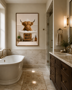 Funny Highland Cow Bathroom Poster, Nice Butt Wall Art, Unframed Farmhouse Bathroom Decor Print