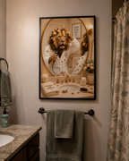 Funny Lion Bad Hair Day Poster, Humorous Animal Bathroom Art Print