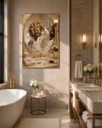 Funny Lion Bad Hair Day Poster, Humorous Animal Bathroom Art Print