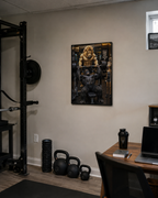 Funny Gorilla Bench Press Poster, Lion Spotter Fitness Wall Art, Workout Animal Print