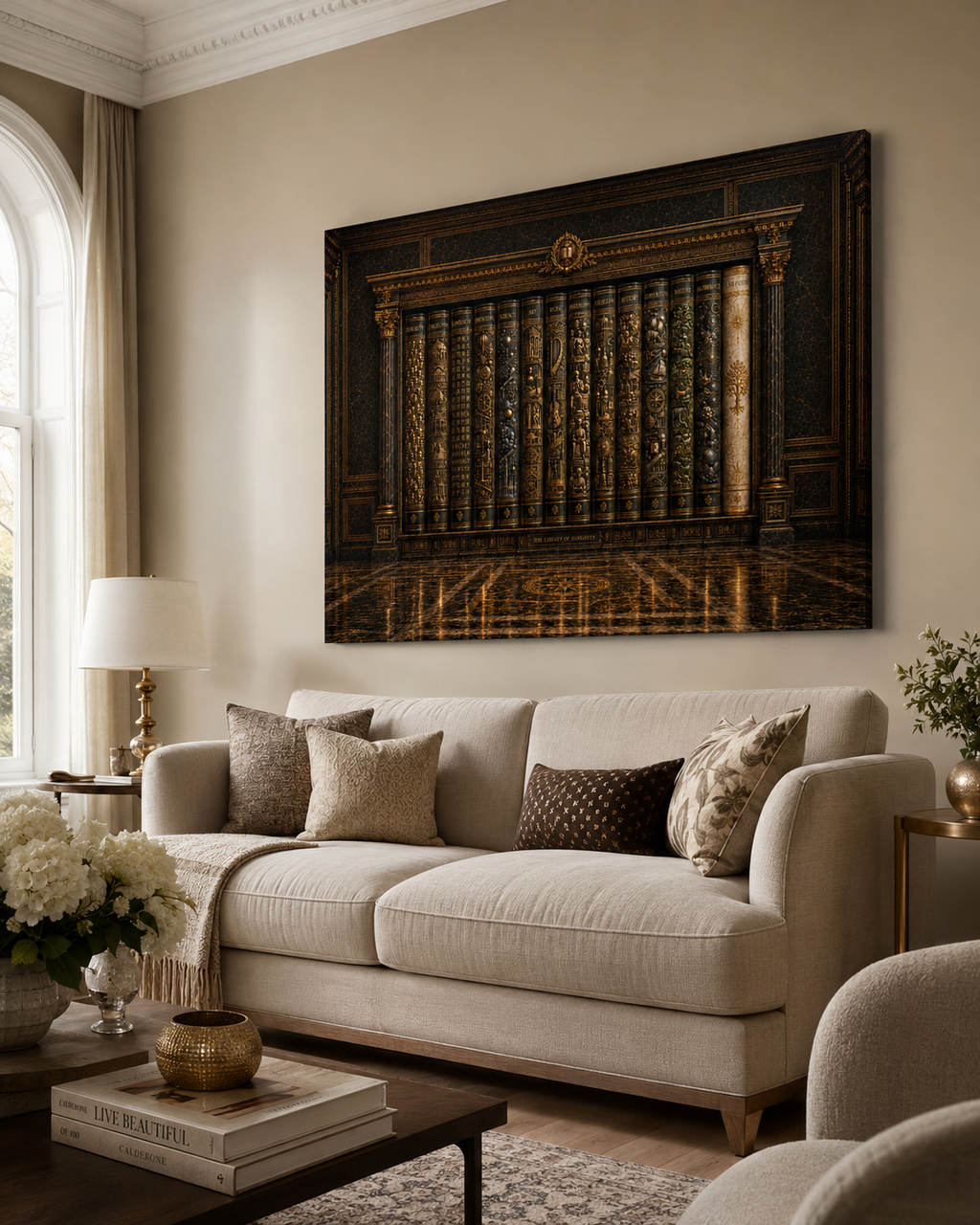 The Library of Humanity – Large Canvas Wall Art, 30x40 and 40x60, Museum Collection