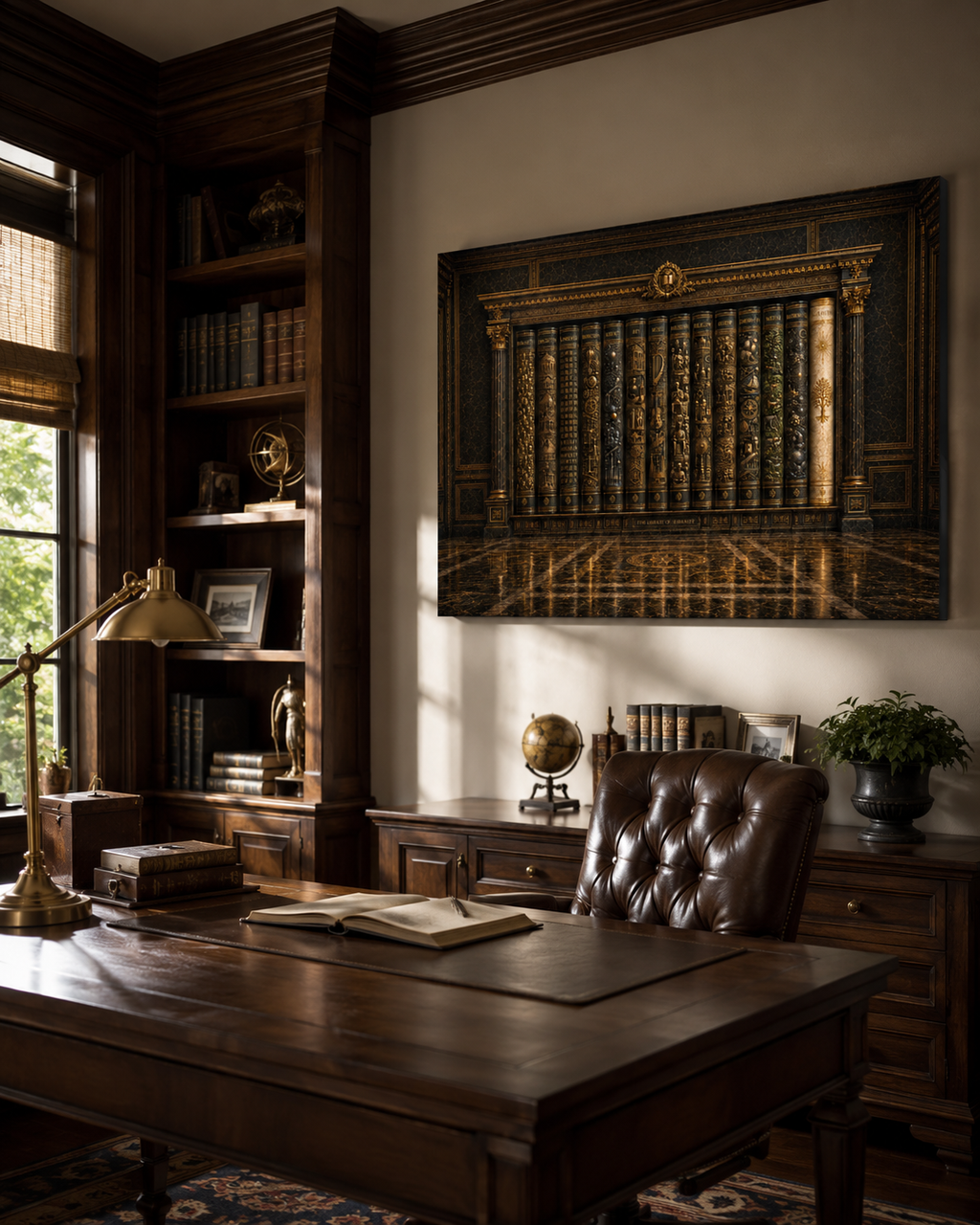 The Library of Humanity – Large Canvas Wall Art, 30x40 and 40x60, Museum Collection