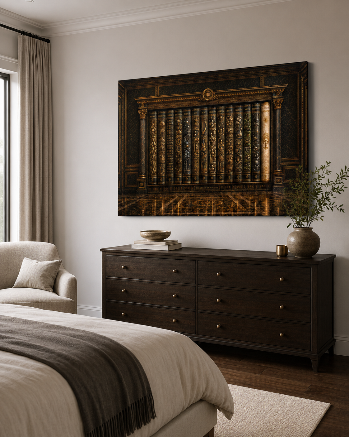 The Library of Humanity – Large Canvas Wall Art, 30x40 and 40x60, Museum Collection