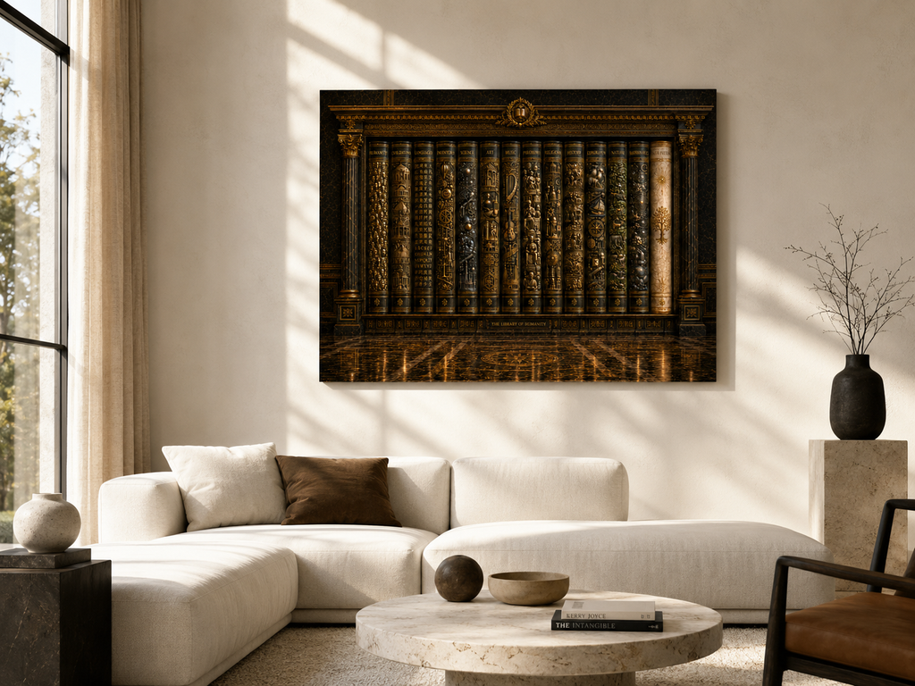 The Library of Humanity – Large Canvas Wall Art, 30x40 and 40x60, Museum Collection