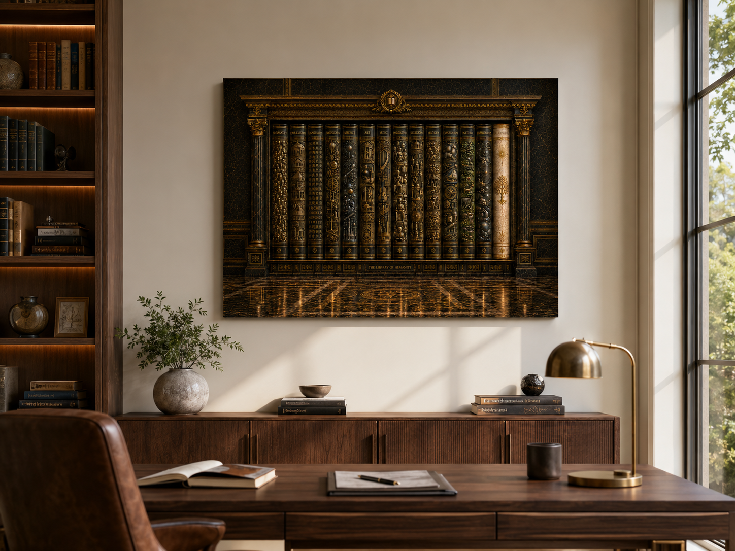 The Library of Humanity – Large Canvas Wall Art, 30x40 and 40x60, Museum Collection