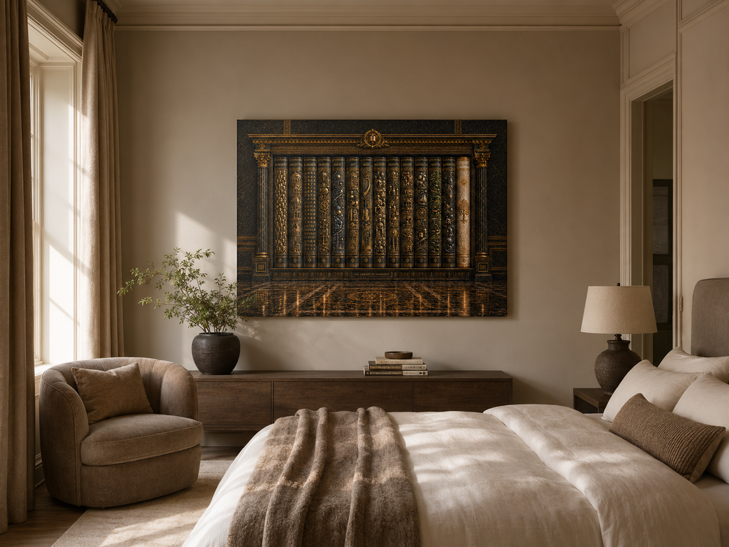 The Library of Humanity – Large Canvas Wall Art, 30x40 and 40x60, Museum Collection