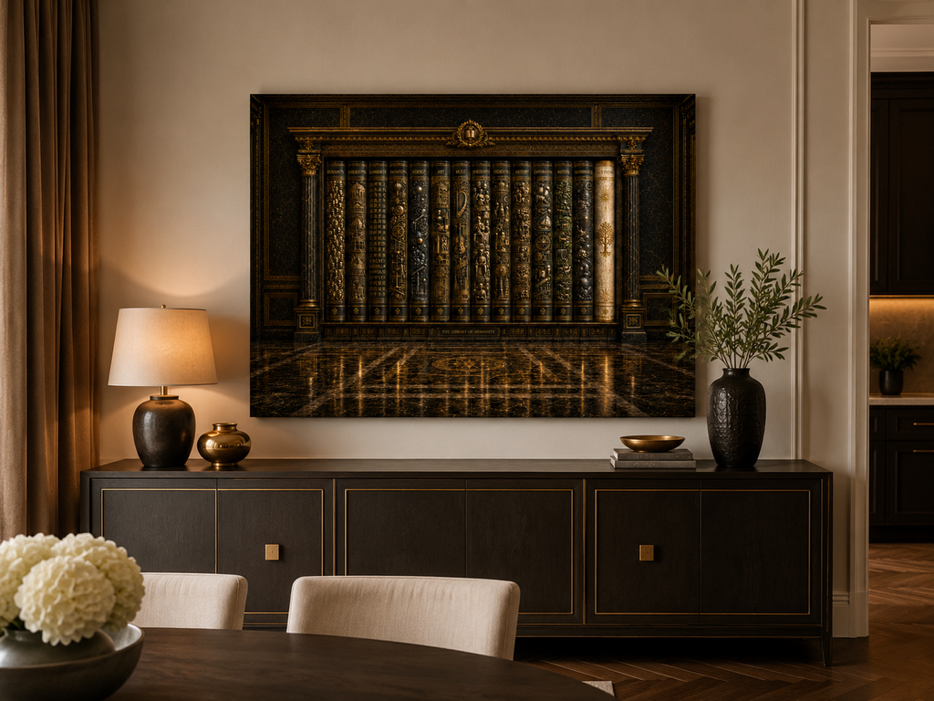 The Library of Humanity – Large Canvas Wall Art, 30x40 and 40x60, Museum Collection