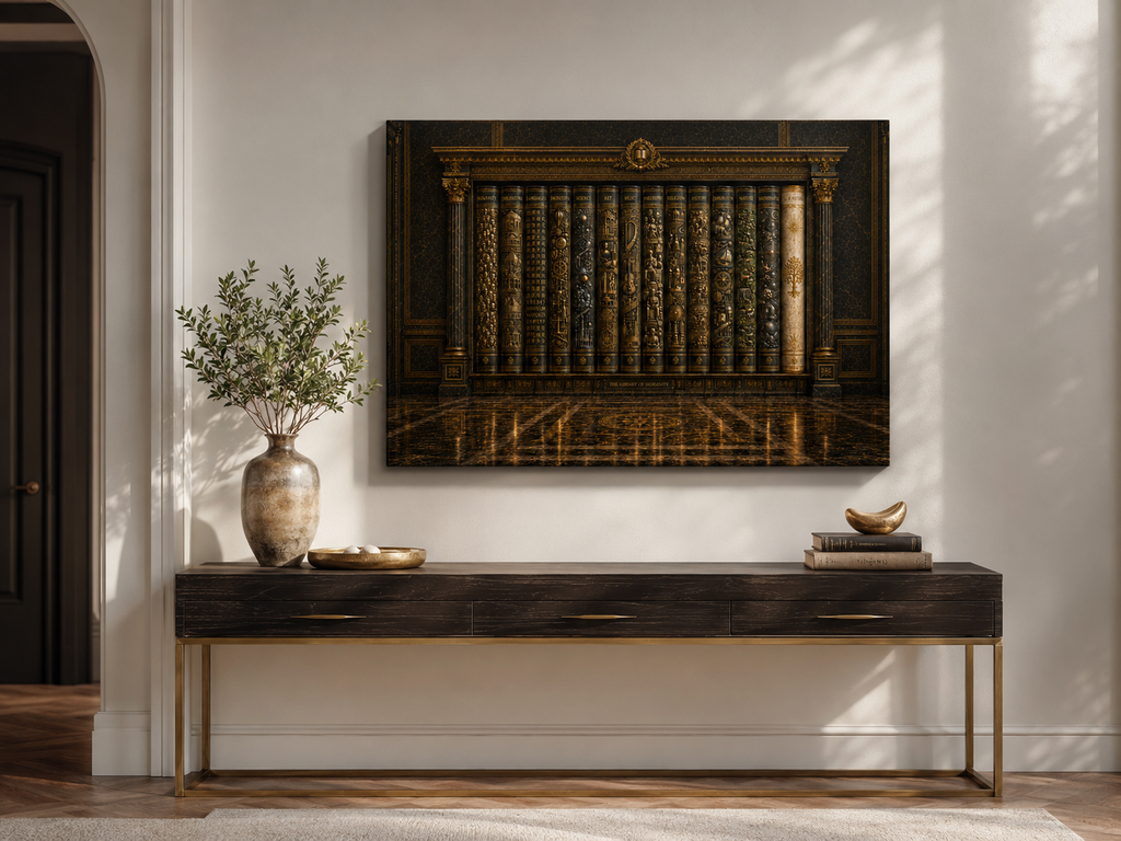 The Library of Humanity – Large Canvas Wall Art, 30x40 and 40x60, Museum Collection