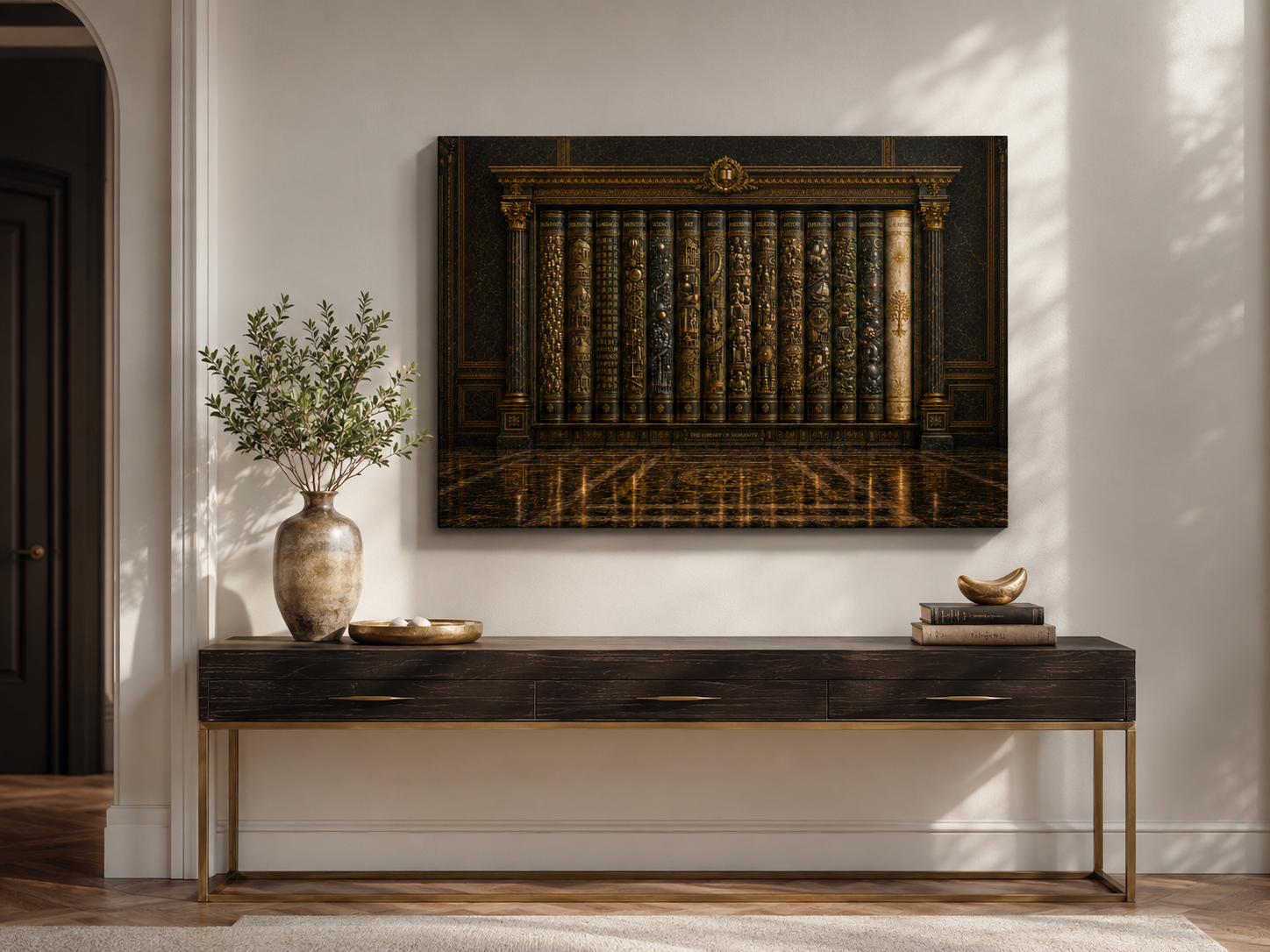 The Library of Humanity – Large Canvas Wall Art, 30x40 and 40x60, Museum Collection