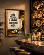 Póster de cóctel Piña Colada