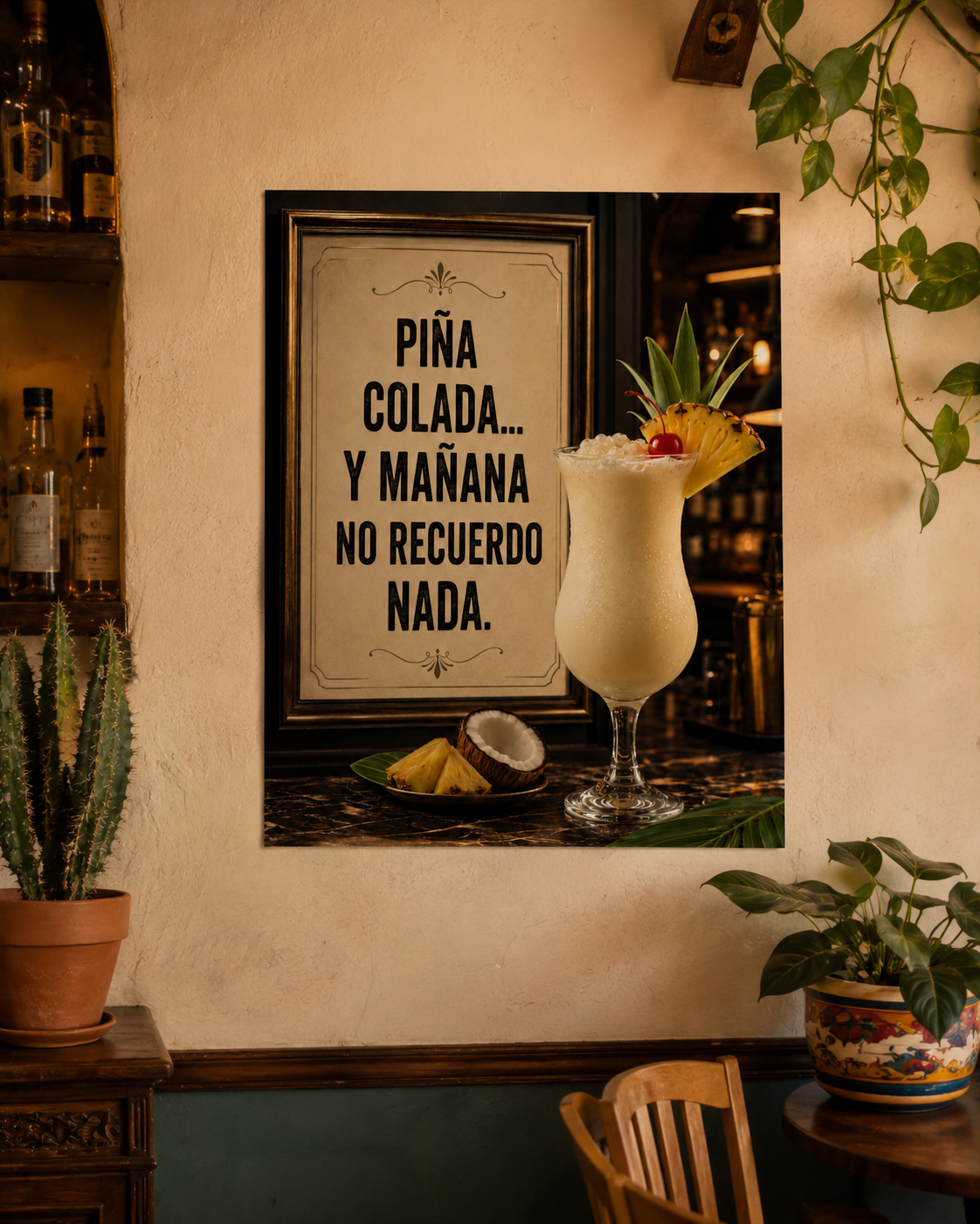 Piña Colada Cocktail Poster