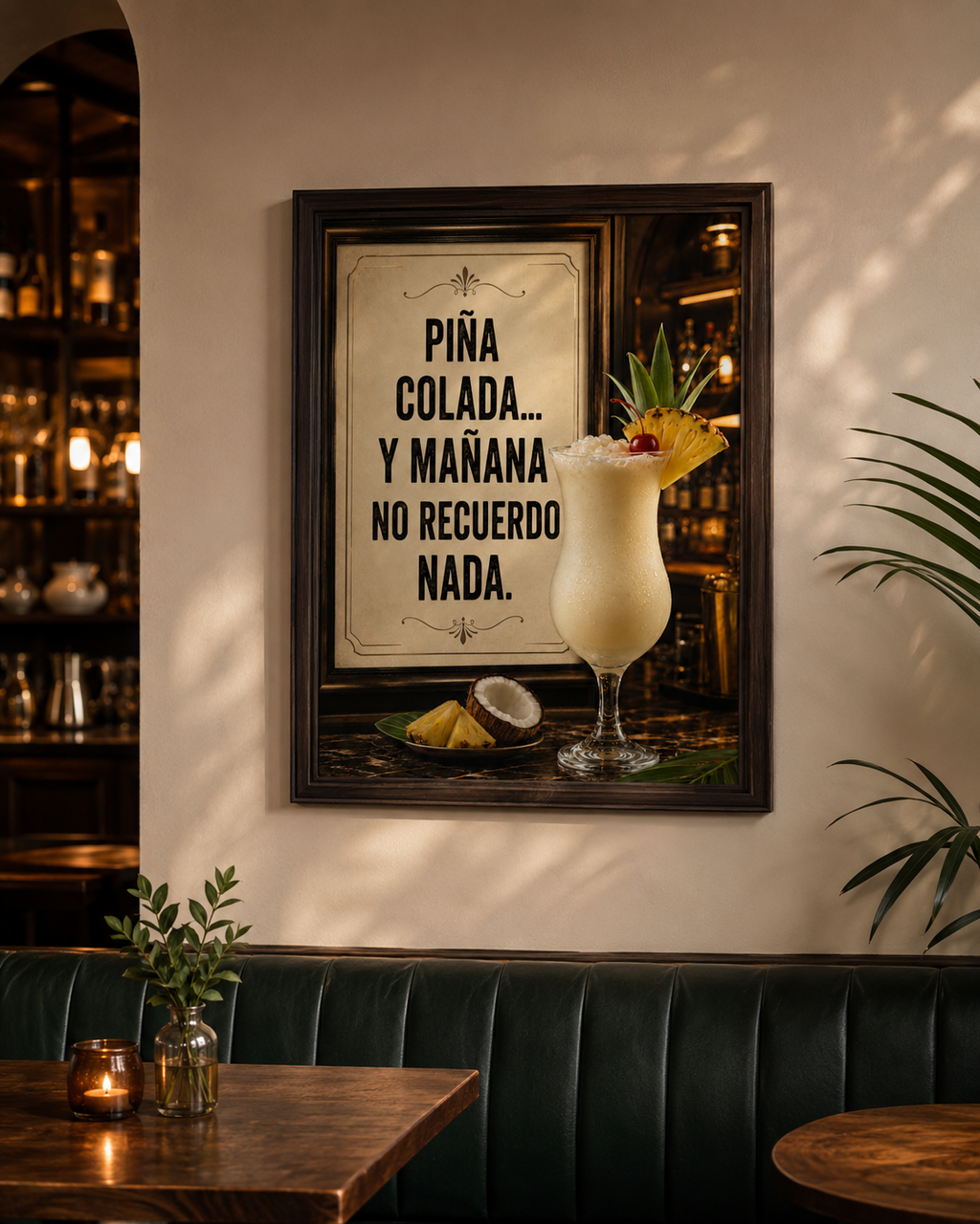 Póster de cóctel Piña Colada