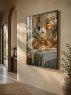 Funny Lion Spa Wall Art Poster
