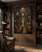 The Atlas of Civilization Canvas Art, Human Legacy Collection, Monumental Library Wall Decor, Gold Black Museum Style Artwork