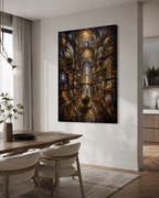 The Atlas of Civilization Canvas Art, Human Legacy Collection, Monumental Library Wall Decor, Gold Black Museum Style Artwork