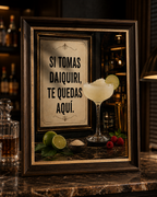 Póster de Daiquirí - Arte de Pared de Cóctel Español para la Decoración del Bar del Hogar