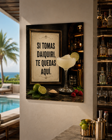 Daiquiri Poster Spanish Cocktail Wall Art for Home Bar Decor