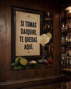 Póster de Daiquirí - Arte de Pared de Cóctel Español para la Decoración del Bar del Hogar