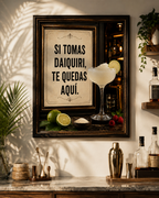 Póster de Daiquirí - Arte de Pared de Cóctel Español para la Decoración del Bar del Hogar