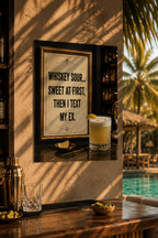 Affiche drôle de cocktail Whiskey Sour, Décoration murale vintage de bar, Impression de citation humoristique