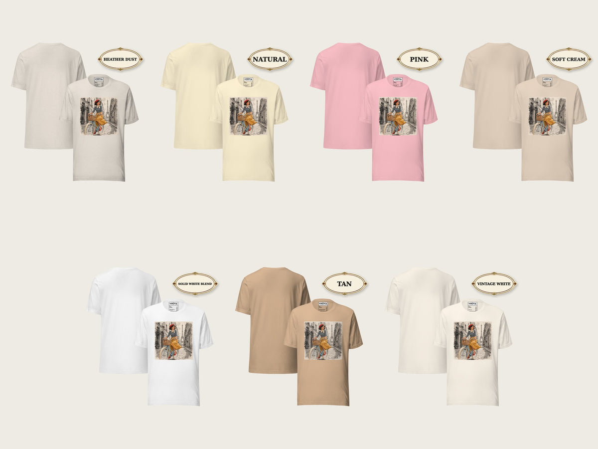 Paris Shirt for Women, Parisian Bicycle T-Shirt, French Girl Graphic Tee, Vintage Paris Shirt, France Travel Tee, Paris Lover Gift
