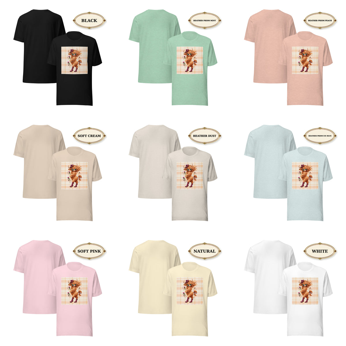 Women’s Highland Cow Graphic Tee, Cute Western Shirt, Cow Lover Gift