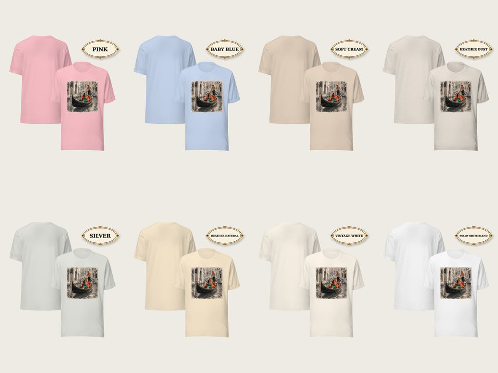 Camisa de Venecia, Italia, para mujer, camiseta gráfica de góndola, camiseta de vacaciones italianas, camisa vintage de Venecia, camiseta de viaje por Italia