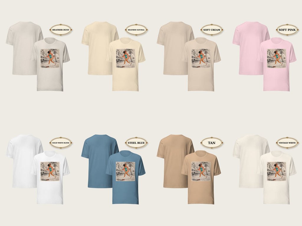 Miami Shirt for Women, Retro Roller Skating Tee, Vintage Florida T-Shirt, Miami Beach Graphic Tee, Summer Vacation Shirt, Skater Girl Gift
