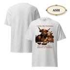 Funny Bull and Goat Coffee T-Shirt, Sweet and Creamy Partners Tee, Farm Animal Humor Gift, Unisex Graphic Shirt