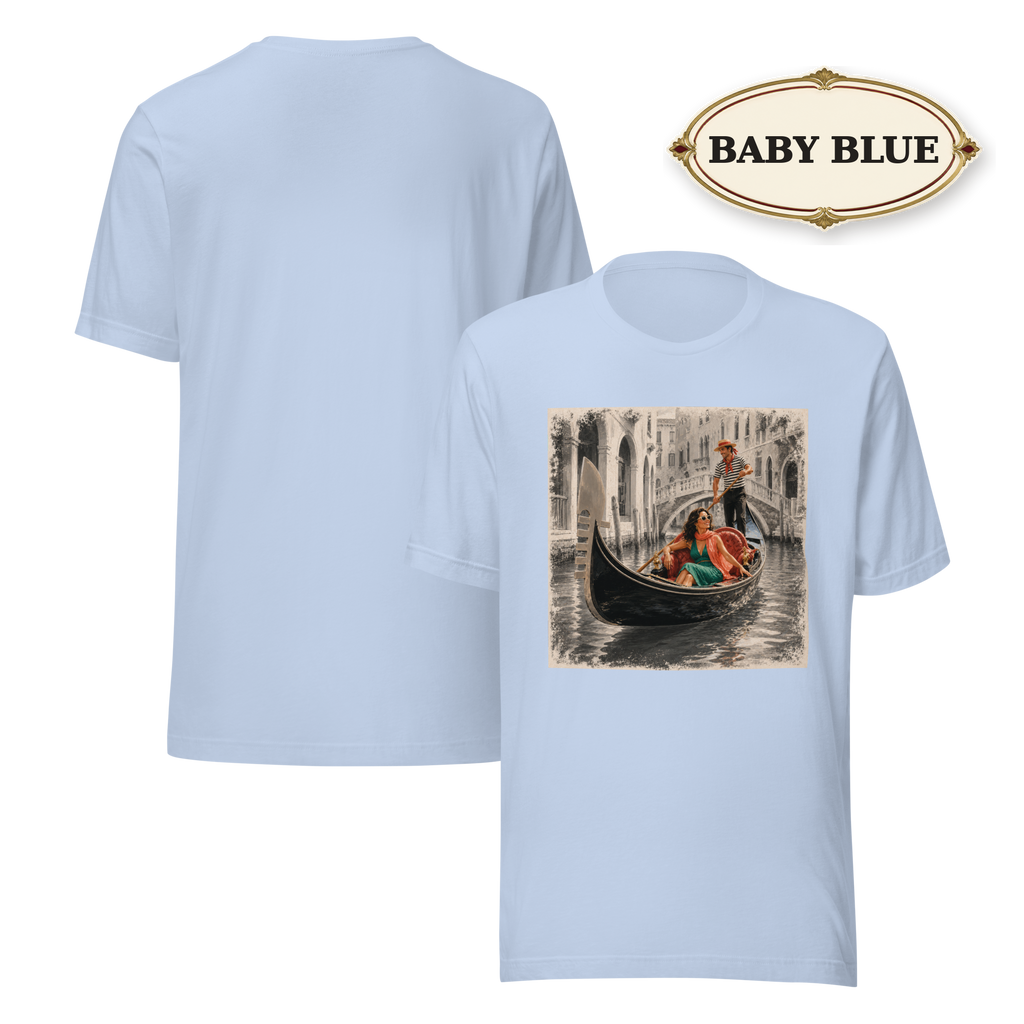 Camisa de Venecia, Italia, para mujer, camiseta gráfica de góndola, camiseta de vacaciones italianas, camisa vintage de Venecia, camiseta de viaje por Italia