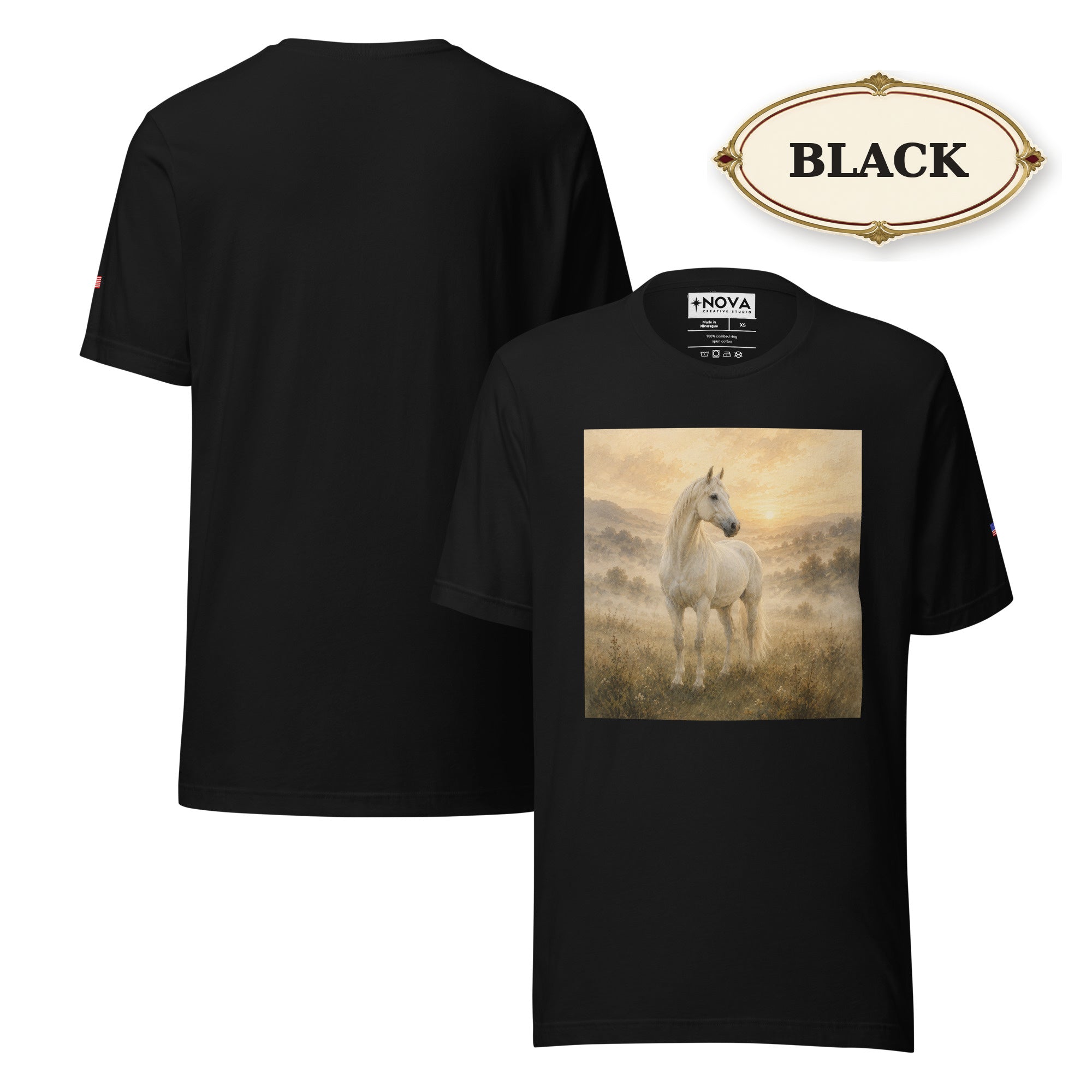 White Horse Graphic Tee, Unisex Western Shirt, Equestrian Gift