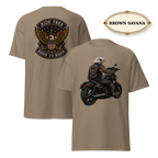 Ride Free Born to Roam Biker Shirt, Patriotic Eagle Motorcycle T-Shirt, American Flag Graphic Tee, Unisex Rider Gift