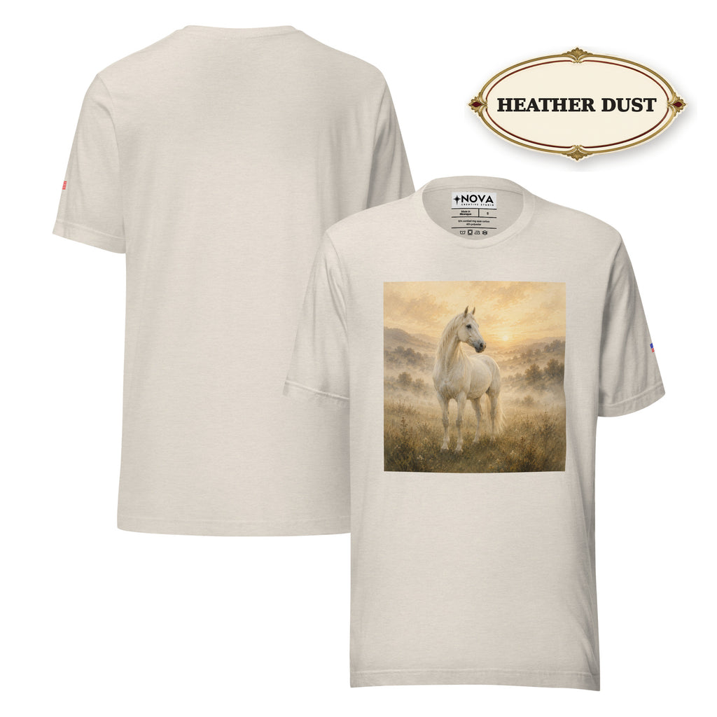 White Horse Graphic Tee, Unisex Western Shirt, Equestrian Gift