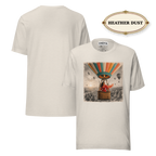 Hot Air Balloon Graphic Tee, Vintage Woman Travel Shirt, Whimsical Adventure Gift