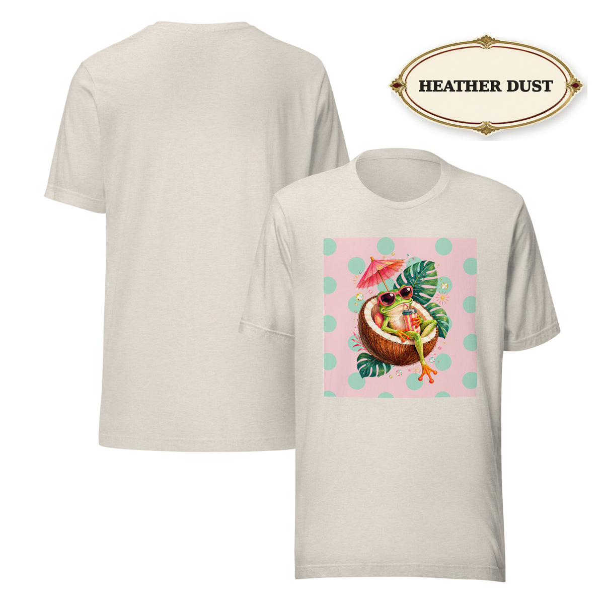 Women’s Tropical Cocktail Graphic Tee, Coconut Drink Summer Shirt