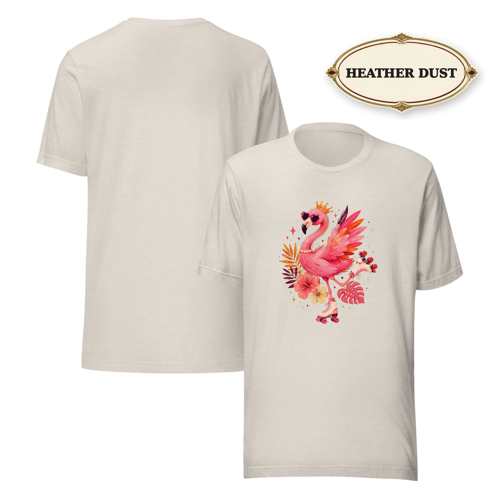 Pink Flamingo Shirt for Women, Tropical Graphic Tee, Colorful Summer T-Shirt, Beach Vacation Tee, Flamingo Lover Gift