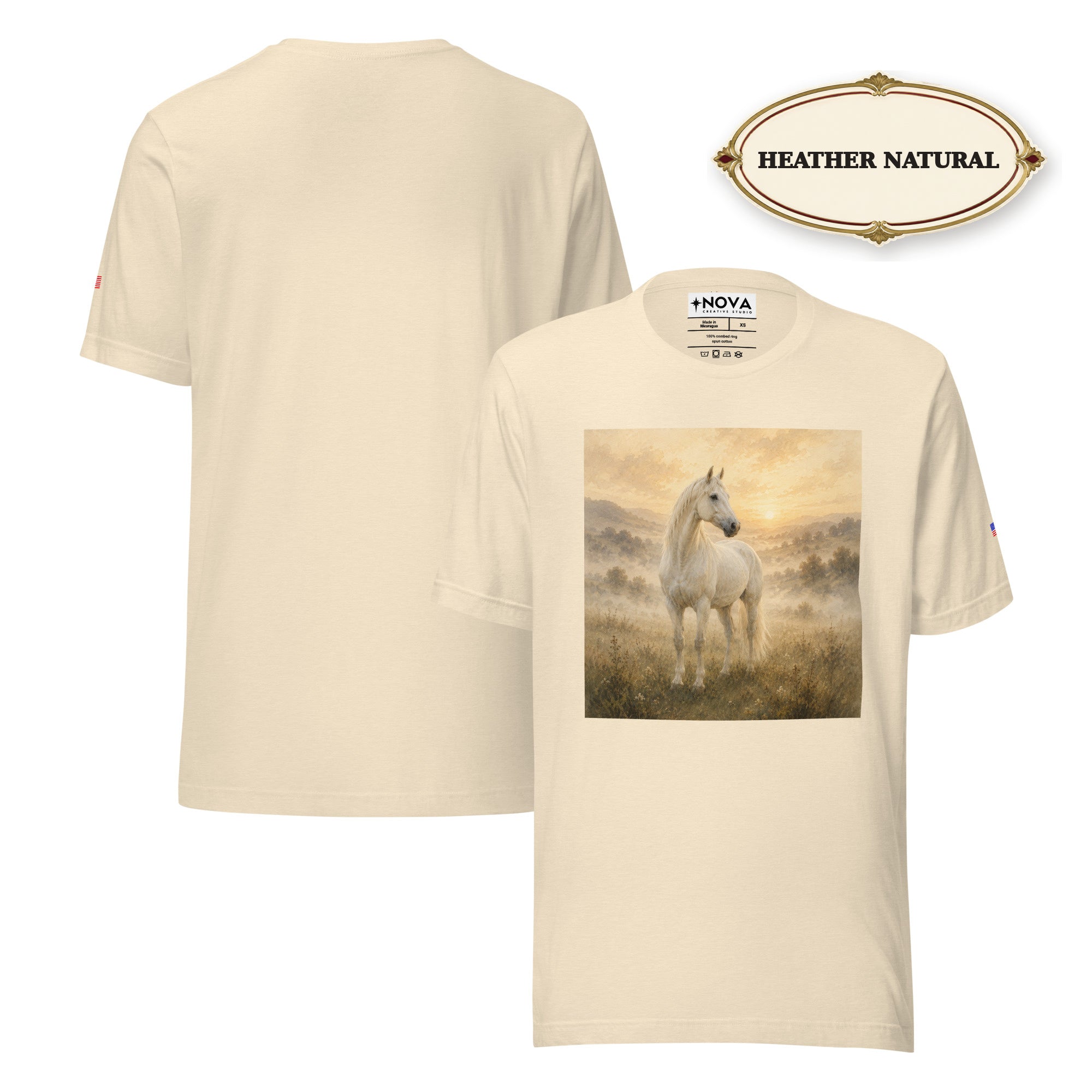 White Horse Graphic Tee, Unisex Western Shirt, Equestrian Gift