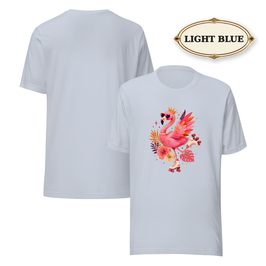 Pink Flamingo Shirt for Women, Tropical Graphic Tee, Colorful Summer T-Shirt, Beach Vacation Tee, Flamingo Lover Gift