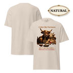 Funny Bull and Goat Coffee T-Shirt, Sweet and Creamy Partners Tee, Farm Animal Humor Gift, Unisex Graphic Shirt