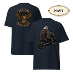 Ride Free Born to Roam Biker Shirt, Patriotic Eagle Motorcycle T-Shirt, American Flag Graphic Tee, Unisex Rider Gift