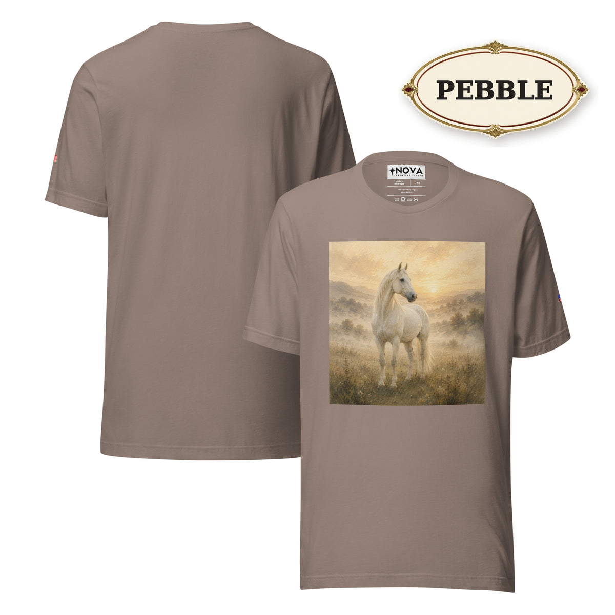 White Horse Graphic Tee, Unisex Western Shirt, Equestrian Gift