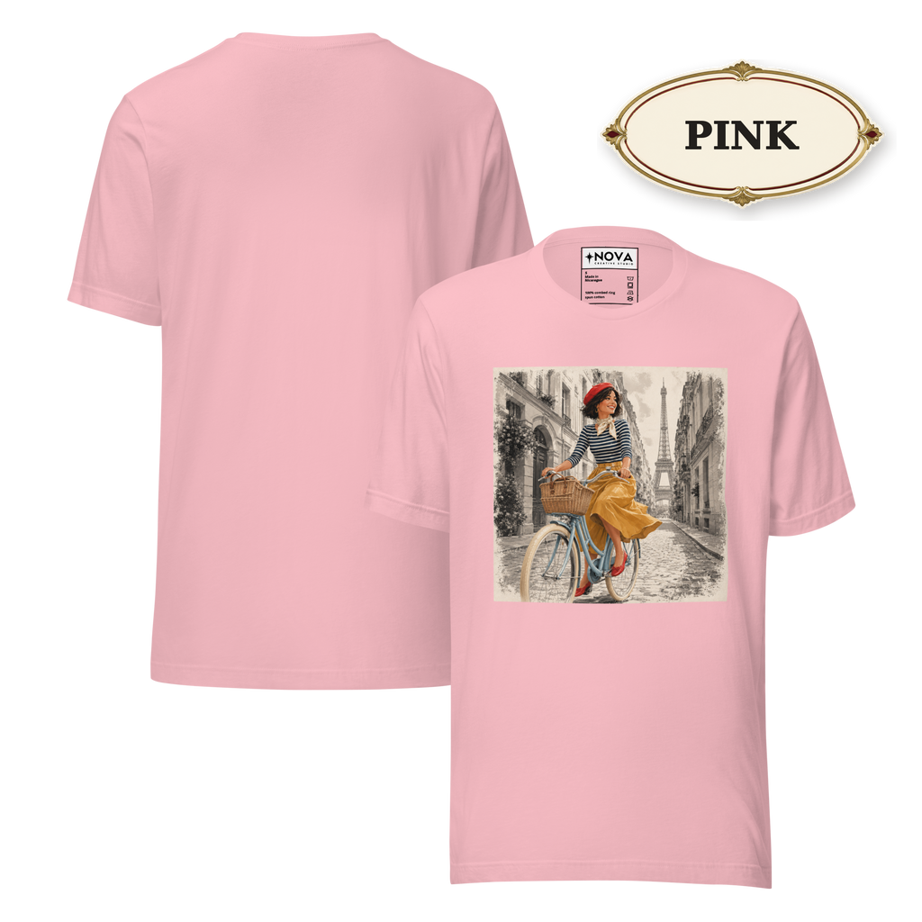 Paris Shirt for Women, Parisian Bicycle T-Shirt, French Girl Graphic Tee, Vintage Paris Shirt, France Travel Tee, Paris Lover Gift