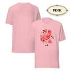 Pink Flamingo Shirt for Women, Tropical Graphic Tee, Colorful Summer T-Shirt, Beach Vacation Tee, Flamingo Lover Gift