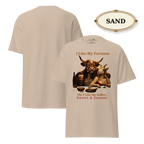 Funny Bull and Goat Coffee T-Shirt, Sweet and Creamy Partners Tee, Farm Animal Humor Gift, Unisex Graphic Shirt
