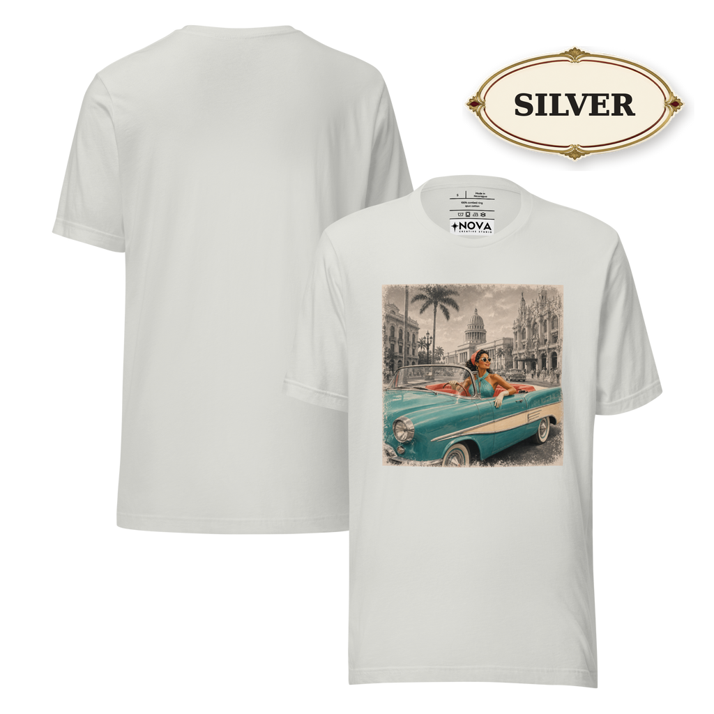 Havana Convertible Graphic Tee, Vintage Cuba Travel Shirt, Classic Car Gift