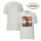 Hot Air Balloon Graphic Tee, Vintage Woman Travel Shirt, Whimsical Adventure Gift